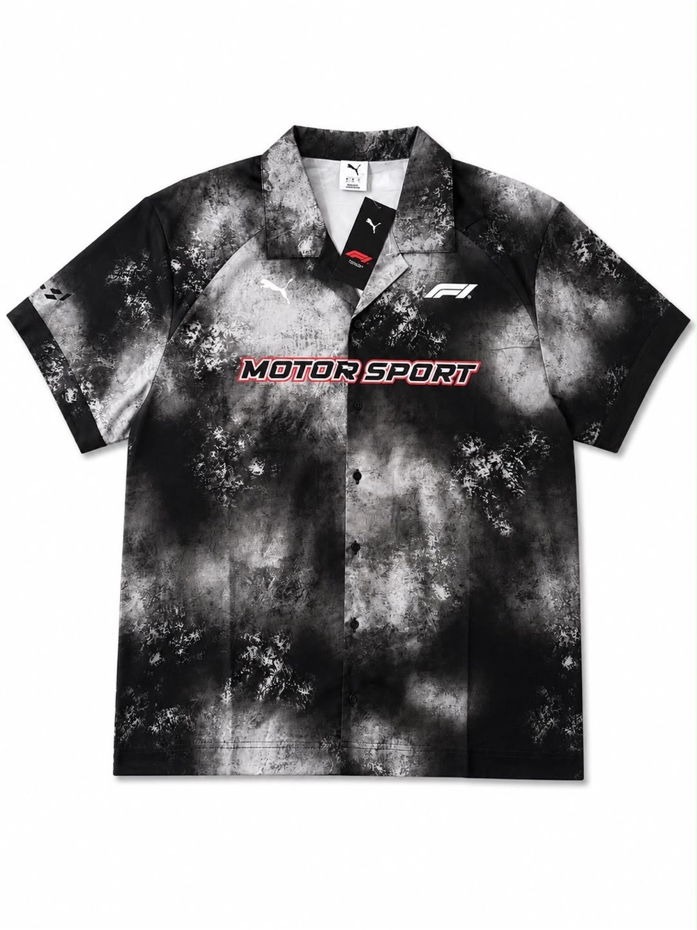 Puma Black & Gray Motor Sport Button-Down Shirt